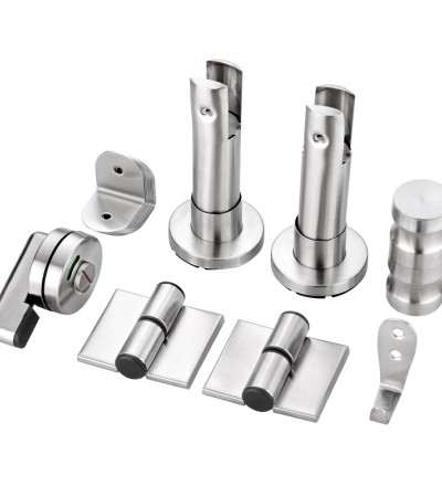 Toilet partition hardware accessories 304 stainless steel toilet partition accessories flat door folding door set