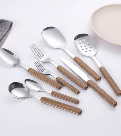 Stainless steel knife, fork, spoon, Western tableware set, kitchen utensils