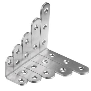 Thickened stainless steel corner code bracket, triangular iron support frame, table and chair bed, reinforcement installation, hardware straight piece connection