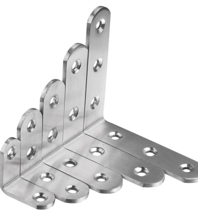 Thickened stainless steel corner code bracket, triangular iron support frame, table and chair bed, reinforcement installation, hardware straight piece connection