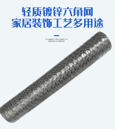 Galvanized hexagonal mesh DIY process household decoration lightweight steel wire chicken mesh process project Hexagon wire mesh