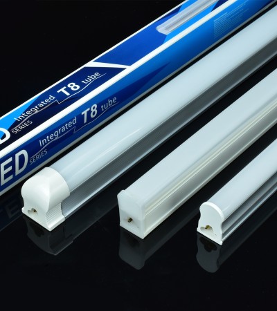 Integrated light tube, fully plastic fluorescent LED light tube