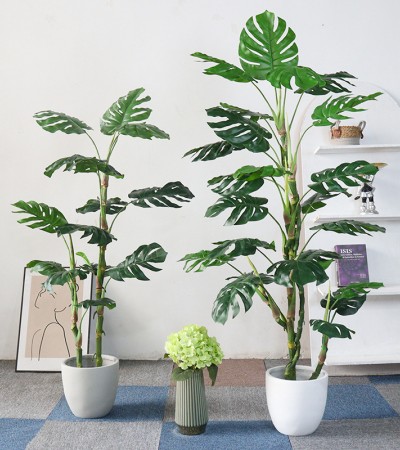 Simulated green plant, turtle back tree, Nordic indoor living room, bonsai decoration, turtle back bamboo, large plant