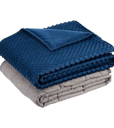 Weighted Blanket with Minnie Duvet Cover -12 pounds, 48 x 72 inches - 蓝色
