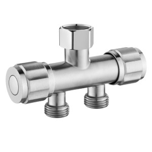 304 stainless steel washing machine faucet diverter, one in, two out, double out, one in, two out adapter faucet