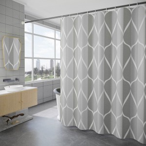 Simplified waterproof shower curtain, thickened polyester shower curtain fabric, bathroom curtain