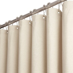 Imitation linen Nordic waterproof shower bathroom thickened partition curtain shower curtain