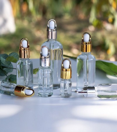 Essential oil bottle Empty bottle Glass essence liquid Cosmetic mixing bottle Dispensing bottle in beauty salon Small dropper bottle 5ml 50ml