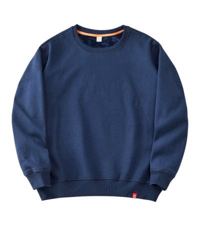Fleece hoodie men's and women's loose casual round neck
