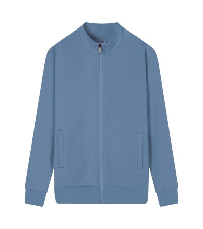 New fleece stand collar hoodie printed LOGO advertising shirt hoodie embroidery solid color autumn and winter zipper men and women with the same clothing