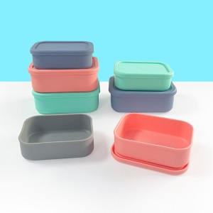 Silicone square lunch box