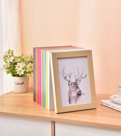 Simple solid wood photo frame