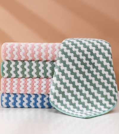 Thickened coral fleece dishwashing cloth
