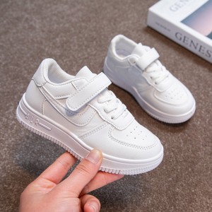 Children's white sneakers