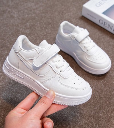 Children's white sneakers
