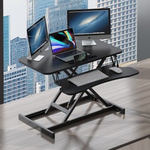 Standing Laptop Desktop Folding Computer Desktop Elevating Rack on Office Desktop Mobile Standing Workstation