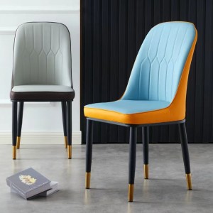 Modern dining chairs, minimalist leisure chairs, Nordic luxury hotels, metal makeup stools, wholesale tables, chairs, leather chairs