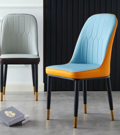 Modern dining chairs, minimalist leisure chairs, Nordic luxury hotels, metal makeup stools, wholesale tables, chairs, leather chairs