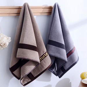 Thickened pure cotton towel, men's dark wash face towel, soft jacquard face towel, all cotton