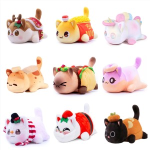 Christmas cat plush animal toy angel cat plush doll children's doll soft pillow