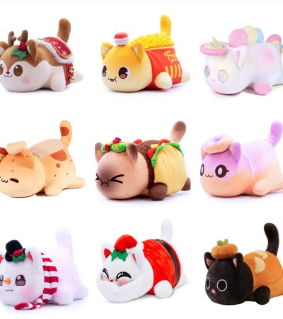Christmas cat plush animal toy angel cat plush doll children's doll soft pillow
