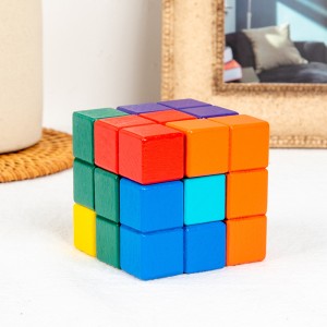 Luban suo soma building block cube tetris 3d puzzle tangram children's early education benefit smart toy