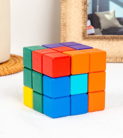 Luban suo soma building block cube tetris 3d puzzle tangram children's early education benefit smart toy