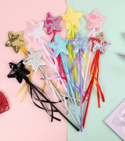 Fairy Cat Stick pentagram Fairy Stick Magic Stick Children Feather Super Fairy Magic Stick Toys Wholesale