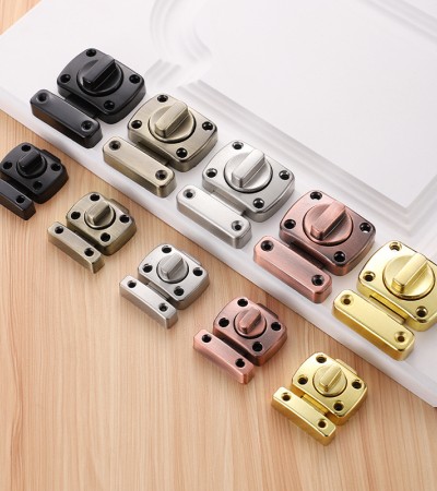 Zinc alloy left and right bolt rotating sliding door surface installation small bolt thickened door buckle door bolt buckle buckle door latch